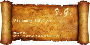 Viszmeg Géza névjegykártya